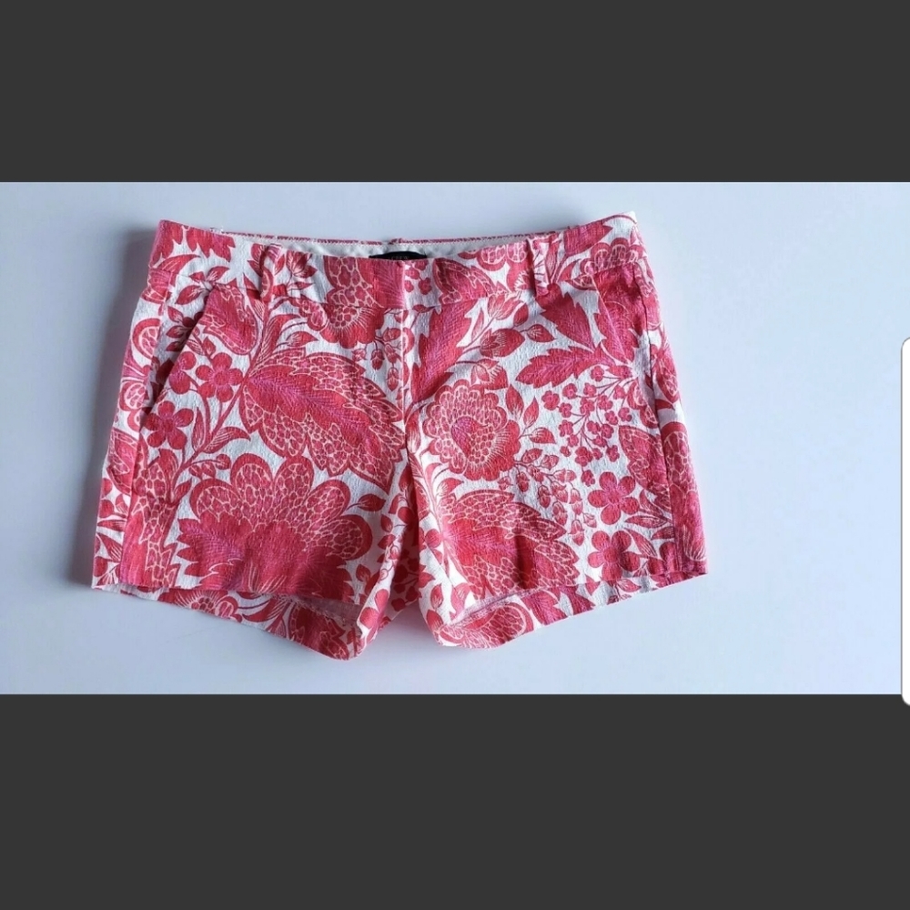 J. Crew Floral Pink White Summer Shorts